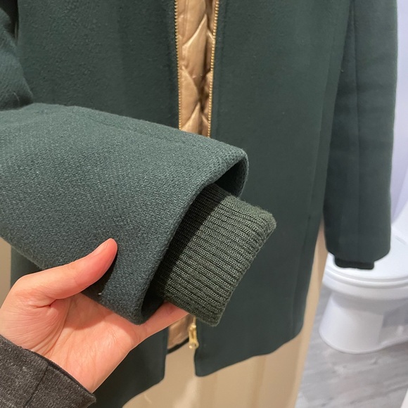 J. Crew Lodge Coat Italian Stadium Cloth Wool Nello Gori Forest Green 00 - Picture 9 of 9